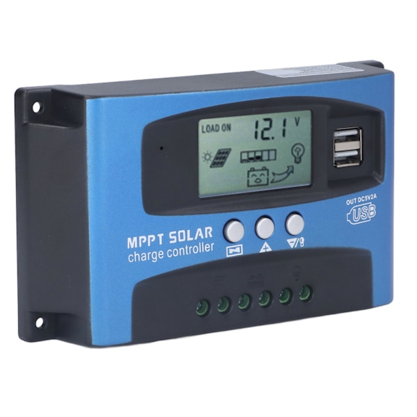 12V 24V Solcelleladningsregulator MPPT Fotovoltaisk Panellader LED Intelligent Gate-lysregulator 60A