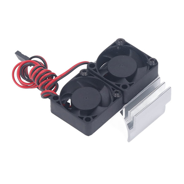 DC 5V RC Køleplade Højhastigheds Blæsermotor Køleventilator Sæt til Traxxas Slash 4×4 VXL 1/10 RC Bil Sølv