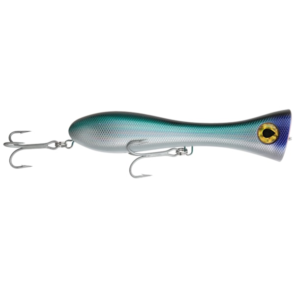 Stora konstgjorda Popper Fish Lure 3D Eyes Topwater hårt bete med krok Ring fiskeredskap004