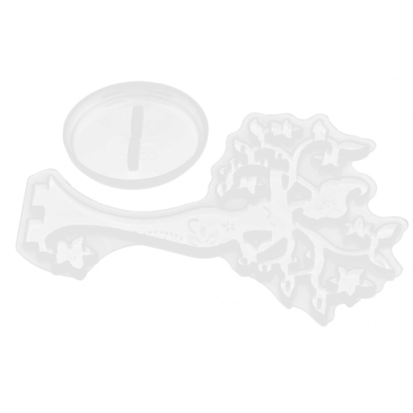 2 st Silikon Smyckeshållare Form Transparent DIY Hantverk för Halsband Visning