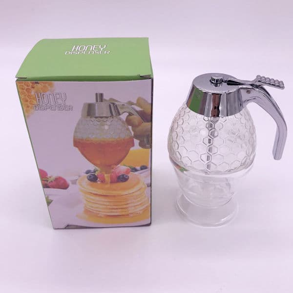 Juicesirupkop Bidispenser, Honningkrukkebeholder Transparent[LD]