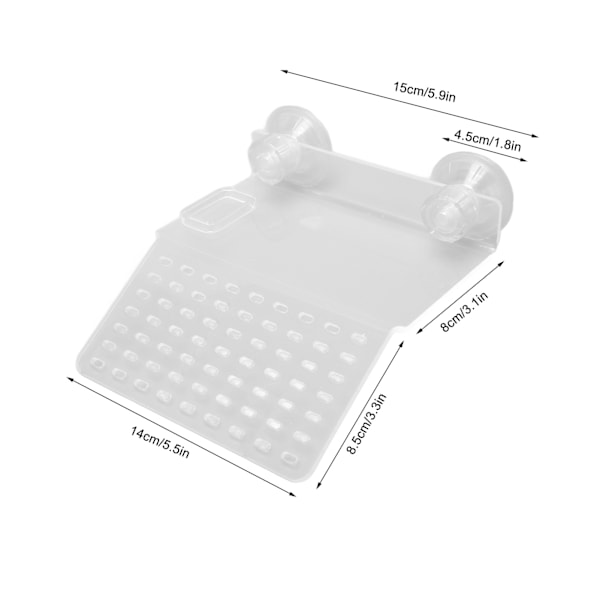 Reptil basking plattform Multipurpose transparent akryl Turtle Dock basking plattform med 2 sugkoppar S