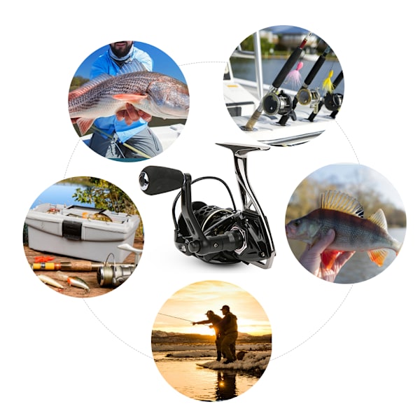 Metall Spinnhjul för Höger/Vänster Hand, Utbytbart, Saltvattenfiske, Baitcasting, GTS 4000