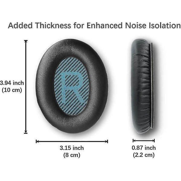 Ersättande öronkuddar för Bose Quietcomfort Qc2 Qc15 Qc25 Qc35 Soundlink Over-ear Ae2 Ae2i Ae2w hörlurar beige blue