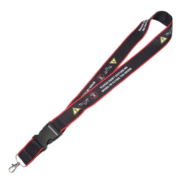 Remote Control Lanyard Anti Lost Nylon Stable RC Drones Remote Control Neck Strap with Warning Slogan for FPV Red