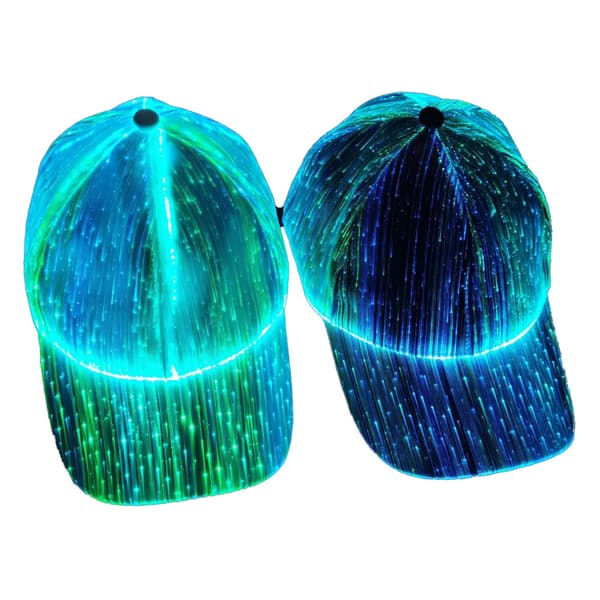 Halloween Farveændrende LED Lysende Hat Julefiberoptisk Baseballhat Hip Hop Hat