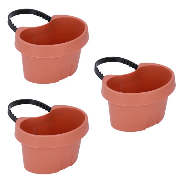 Flower Pot with Adjustable Strap Plastic Drain Pipe Flower Container Succulent Seed Pot for Outdoor Balcony