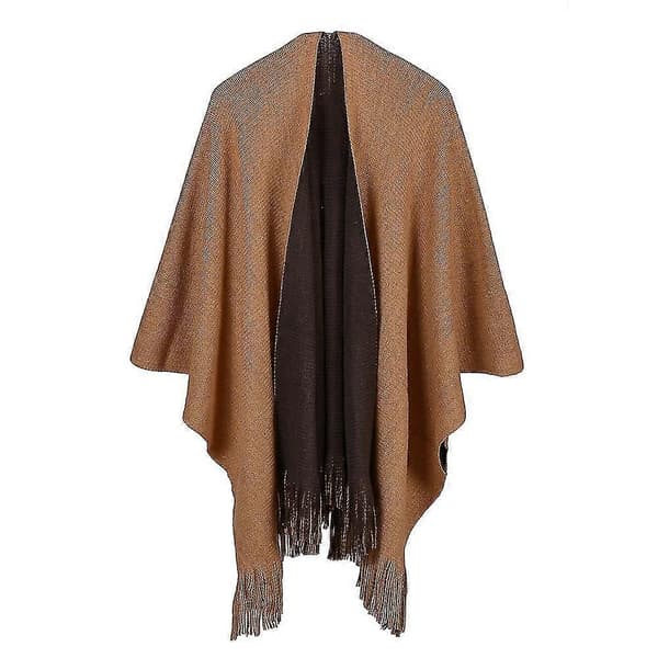 Damesjal Wrap Poncho Vintage Retro Kapper Jakker red