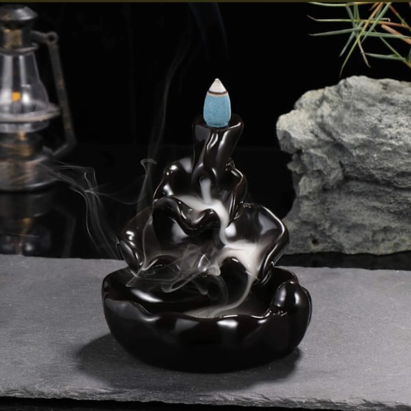 Tilbagefald Røgelsebrænder Antik Stressaflastning Elegant Hjælpemiddel Sove Keramisk Røgelsebrænder til Hjemmeditation Café