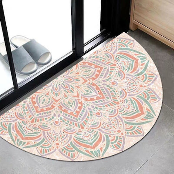 Lattiamatto Matto Liukastumaton Puolipyöreä Tervetuloa Oviaukon Matto 45*90cm