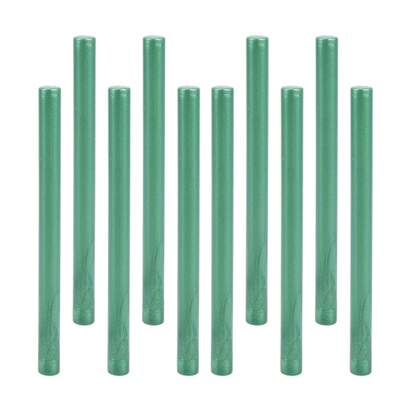 10 stk. Forseglingsvoksstaver Flerfarget Små Runde Stempelverktøy for DIY Invitasjoner Kort Konvolutter (Pine Green)