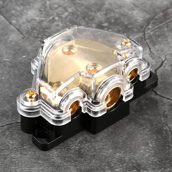 3 Vejs Bil Audio Stereo Strømfordelingsblok Splitter 1 ind 3 ud