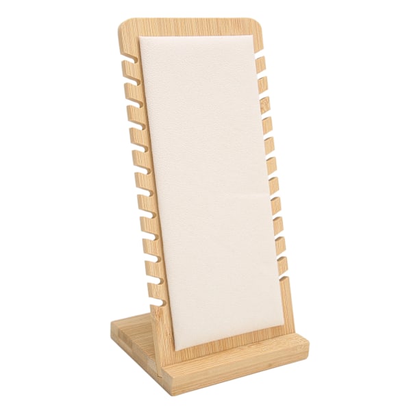 Halsband Display Stativ Avtagbar stabil bas Fristående smyckeshållare Verktyg för 12 kedjor Beige