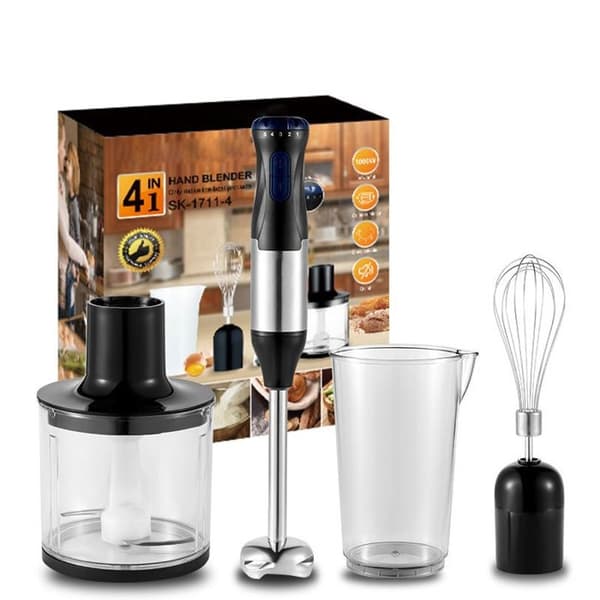Stavmixer - Rostfritt stål - 1000W - 5 hastigheter - Boostfunktion - Mixning[LD]