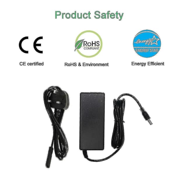 24V strømadapter kompatibel med Logitech G25, G27, G29 racingrat UK plug