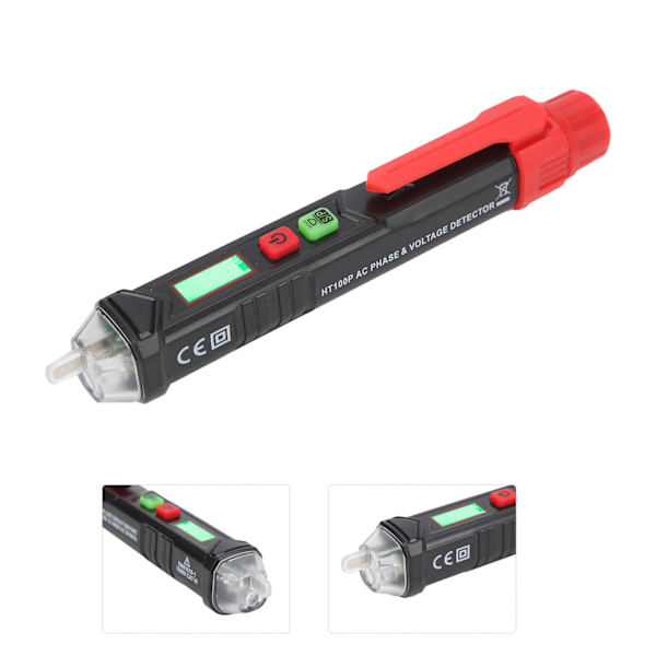 HT100P elektrisk tester Præcis interval Automatisk fasefølge Intelligent 3-faset vekselstrømsmotor rotationsfasedetektor