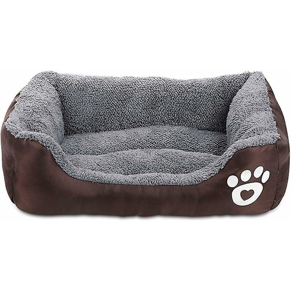 Vaskbar Hundebed for Katter og Små til Middels Store Hunder - Brun