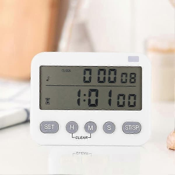 Hjem Køkken Timer Lydløs Vibrationsvækkeur Påmindelse White