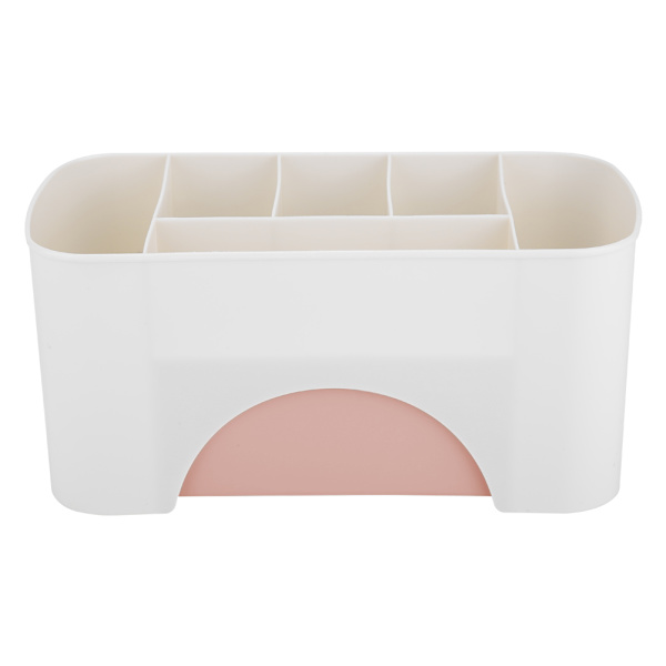Multifunktionel Skrivebords-Desktop Organizer Skuffe Brevpapirholder Makeup Opbevaringsboks Hjem Rosa