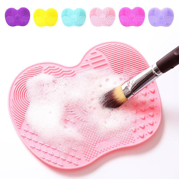 Silikon Makeup Brush Cleaner Pad Make Up Tvättborste Gel rengöringsmatta Mint Green