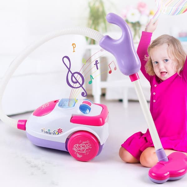 Legetøjsstøvsuger Børnerengøring Push Pull Legetøj til babybørn