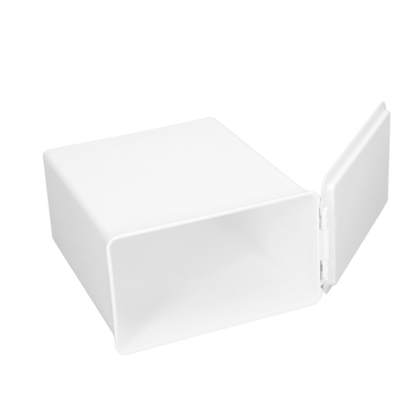 Muovinen pöytäsäilytyslaatikko pölytiivis kääntökansi muovinen säilytysteline tarraetiketit 12x7,8x14,6cm / 4,7x3x5,7 tuumaa