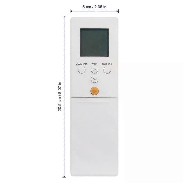 AR-REM6E Ny erstatningsfjernkontroll passer til Fujitsu klimaanlegg AASU9RLS3[LD]