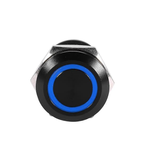 12 mm LED-valo hetkellinen painonappikytkin musta kotelo 2A autoon