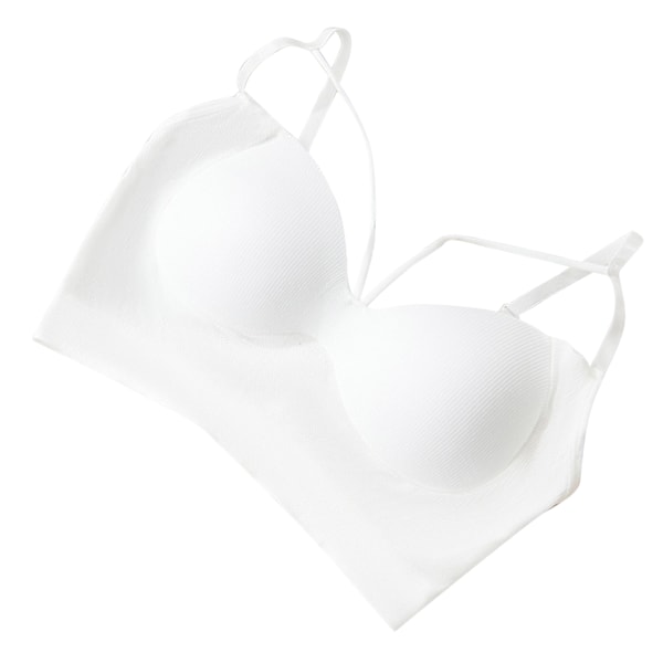 Naisten urheiluliivit Mukava saumaton Slim Fitting Crossover Suspender Jooga Urheiluliivit Fitness-harjoitteluun Valkoinen