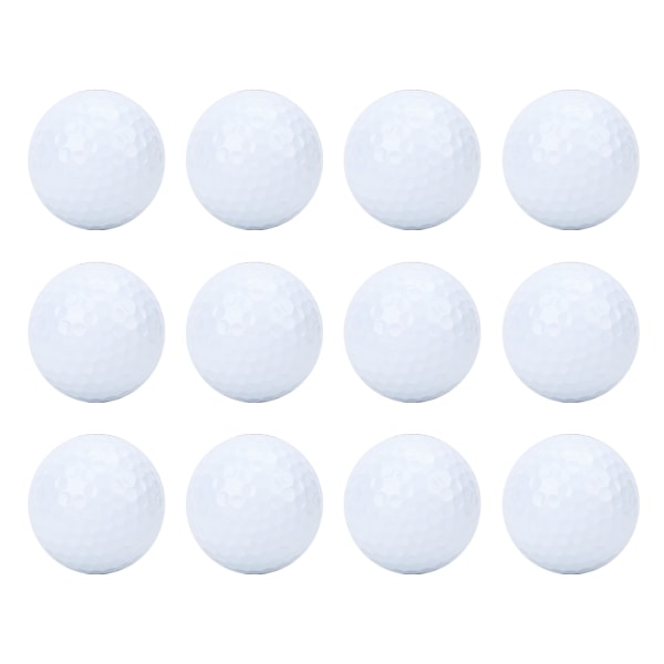 12 stk. PU golftræningsbolde tolags sort/hvid indendørs træningsputter hjælpetilbehør