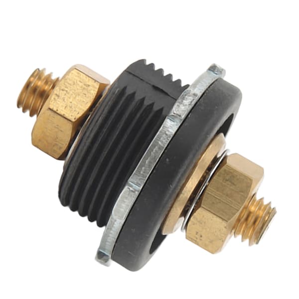 3/8in Batteri Terminal Connector Thru Stud 250A Batterilader Post til Bil RV Båd Yacht Sort (Negativ)