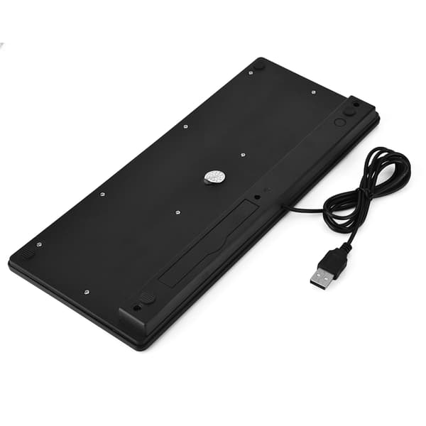 Ultratyndt mini USB-tastatur til stationær computer Bærbar computer (sort, 78 taster)