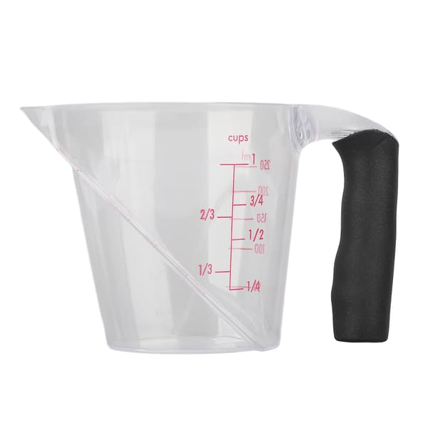 Measuring Cup Heat Resistant Angled Plastic Measuring Mug with Handle for Drinking Baking Cooking Pouring Liquid 250ml