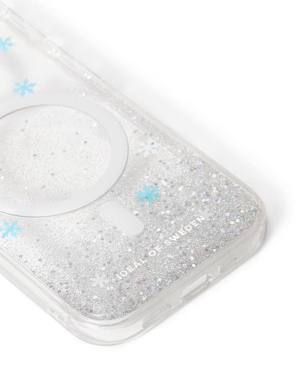 Klart deksel MagSafe Kompatibel med iPhone 14 Pro Max Snowflake Silver nature and environment