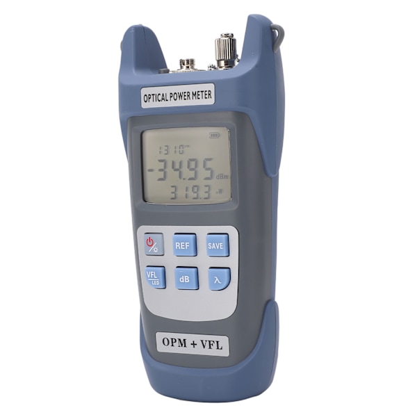 Fiber Optic Power Meter 1MW 7 Wavelength Accurate Optical Power Tester with Light for Communication Engineering