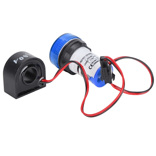 Strømsindikator Universal 2-visninger rund lampe lys 60~500V AC AD101-22VAMBlue