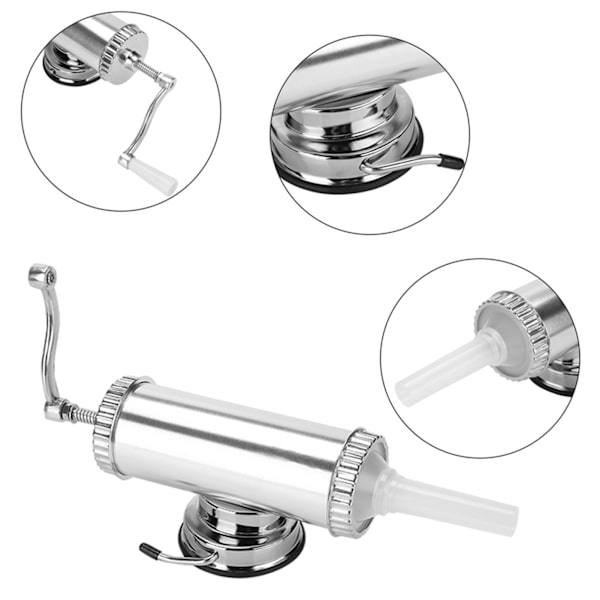 2 LB aluminiumlegering pølsemaker Kjøttfyllingssett for hjemmebruk