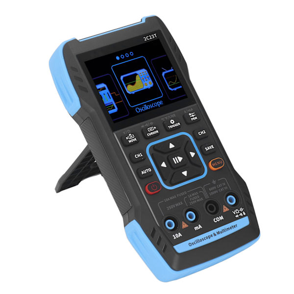 Oscilloskop Multimeter Signal Generator 3 In1 Dual Channel 2,8 tum HD LCD Digital Display Handhållet Oscilloskop med 10X sond