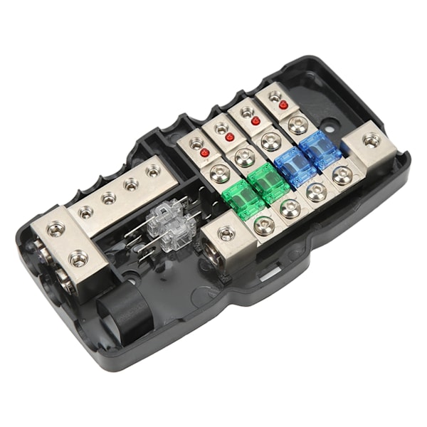 Fused Power Distribution Block 4-vejs Fordeling Passer til Biler Campingvogne Lastbiler Trailer UTV-både
