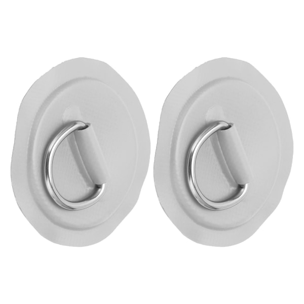 D Ring Pad Patch PVC Uppblåsbar båt Flotte Jolle Kanot Surfbräda Kajak Tie Down Fitting Grå