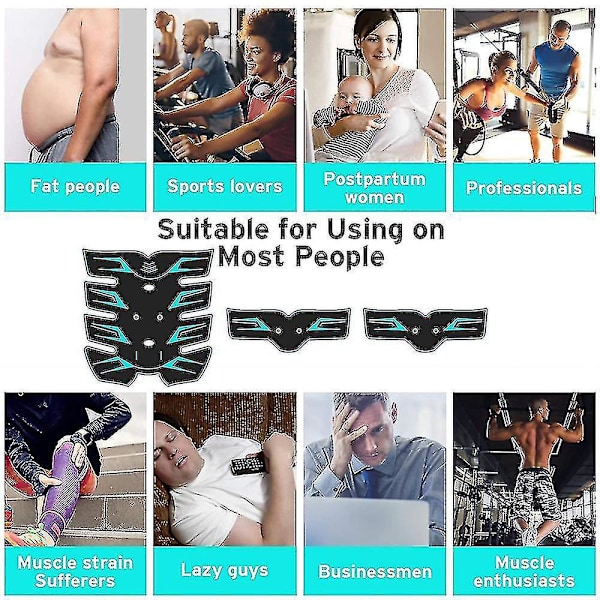 Muskeltrænings-Abs Stimulator, Smart EMS Fitness Maskine til Mænd - Grøn