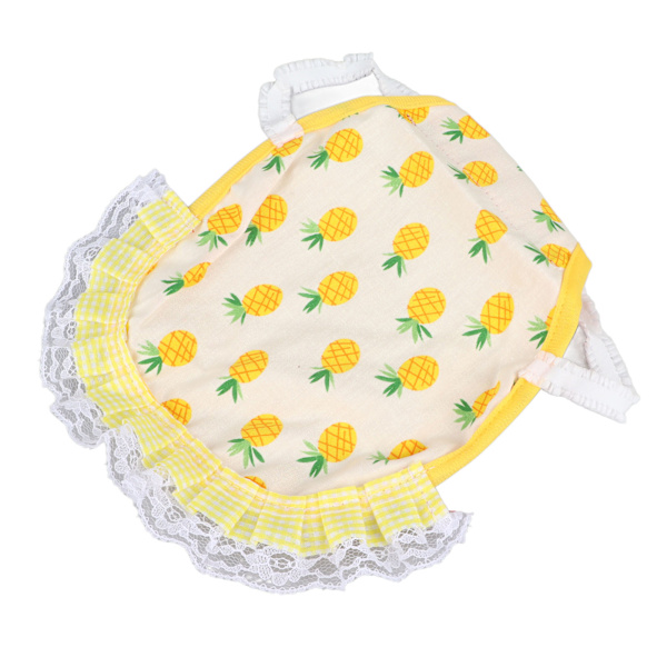 Chicken Saddle Apron Double Layer Cotton Comfortable Chicken Feather Fixer Wing Back Protector for Poultry Yellow Pineapple
