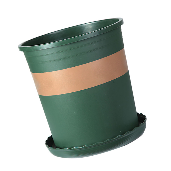 Plantepotte Gallon Potte PP Multifunksjonell Rund Planting Plante Transplantasjon Perforert Plastblomsterpotte Grønn Potte 5 Gallon 11.02x12.20x8.66in
