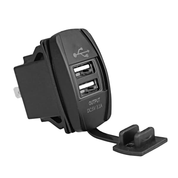Dual USB Oplader Strømadapter 12-24V 3.1A til Bil Båd Motorcykel