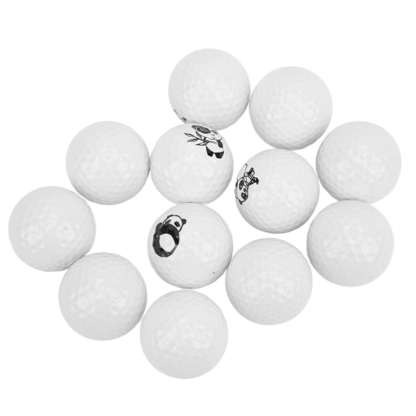 12 st golfbollar golf driving range träningsdistansbollar med söt pandamönster