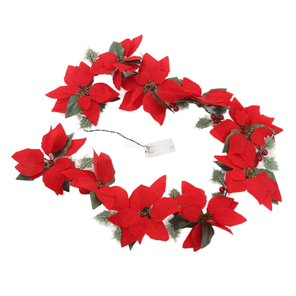 Flower String Light 10 LEDs Batteridriven verklighetstrogen dekorativ julslinga lampa för tält RV öppen spis