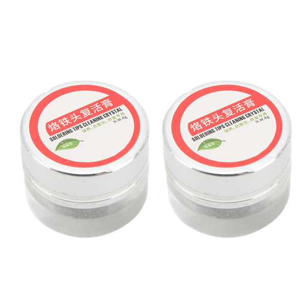 2 st Lödkolvspets Rengöringspasta Löd Svetshuvud Bit Cleaner Tillbehör 8g / 0.28oz