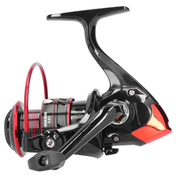 Metallsnurrrulle Sea Rod Lure Stenfiske Long Shot Reel Tackle Svart RödDM2000