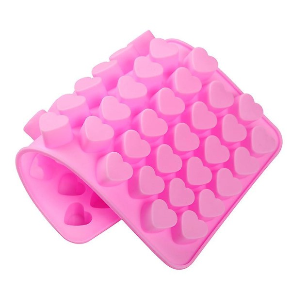 Hjerte silikonform, 55 hjerter non-stick sjokoladegodteri isgele søtsaker