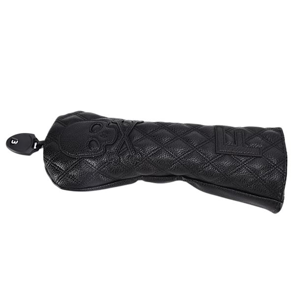 PU Läder Golf Wood Head Covers Vattentät Golf Skull Mönster Putter Club Headcover Protector Number 3